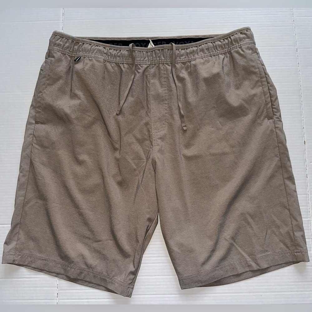 Voyager Mens‎ XXL Elastic Waistband Travel Shorts Khaki